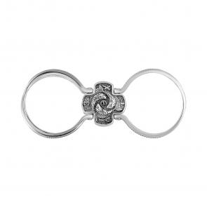 Кольцо-трансформер из черненого серебра Иордань Б-КО-422 Трисвятое фото